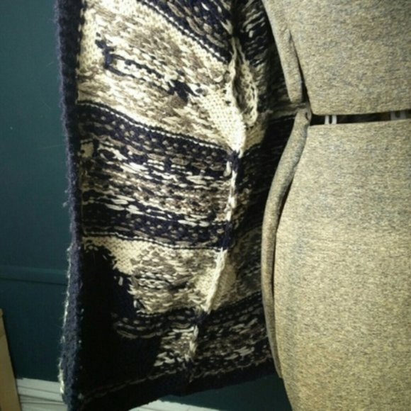 Fair Isle knit 100% wool open front cardigan jacket - Picture 6 of 16